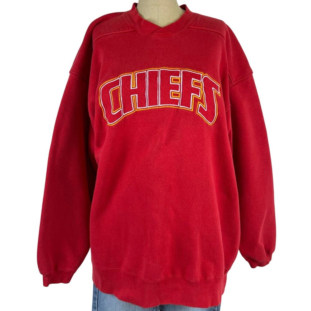 Vintage KC Chiefs Galt Sand Kansas City Football Pullover Sweatshirt (Sz XL)